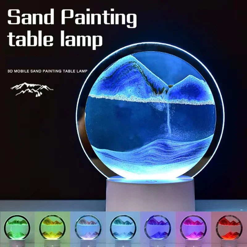Luminary Tide - 16-Color RGB LED 3D Sand Art Night Light