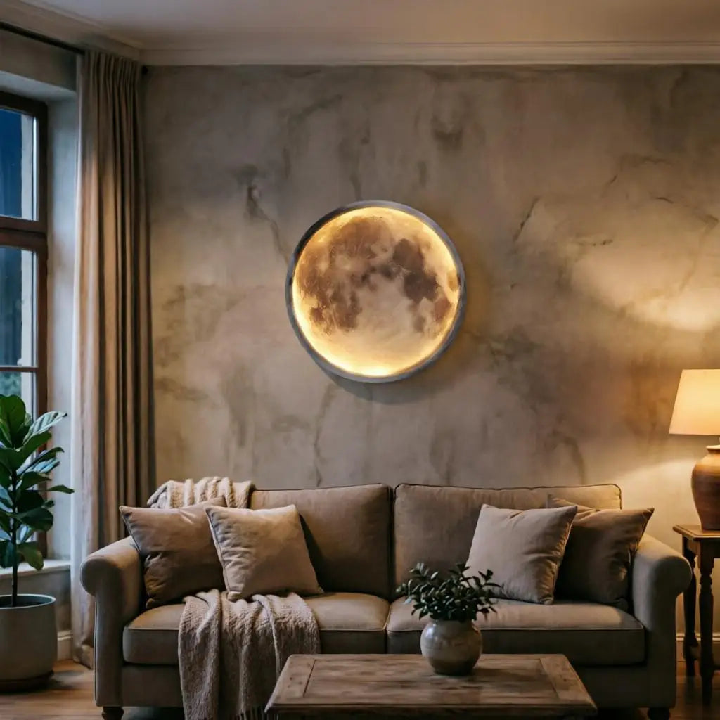Rechargeable Wireless Moon Wall Lamp