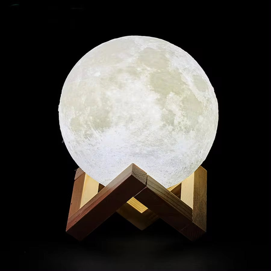 Rechargeable 3D Printed LED Moon Lamp