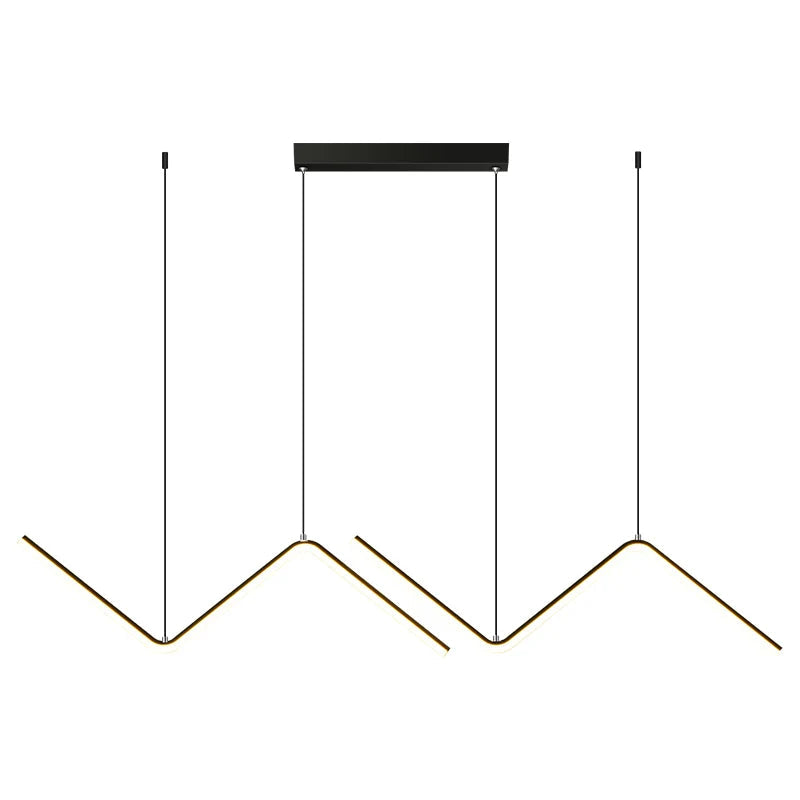 Nordic Iron Art Hanging Lamp Wave Shape