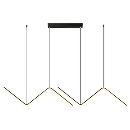 Nordic Iron Art Hanging Lamp Wave Shape