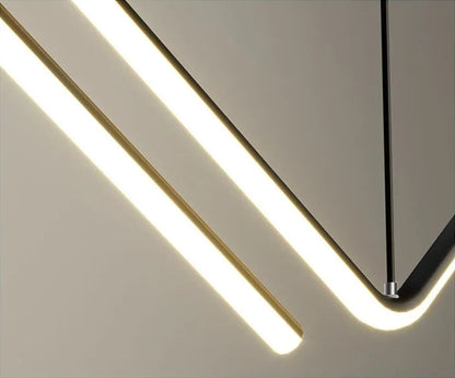 Nordic Iron Art Hanging Lamp Wave Shape