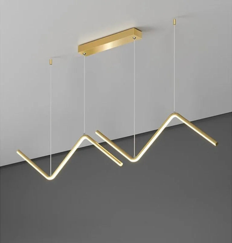 Nordic Iron Art Hanging Lamp Wave Shape