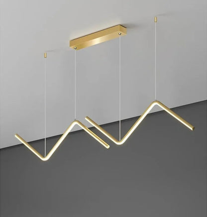 Nordic Iron Art Hanging Lamp Wave Shape
