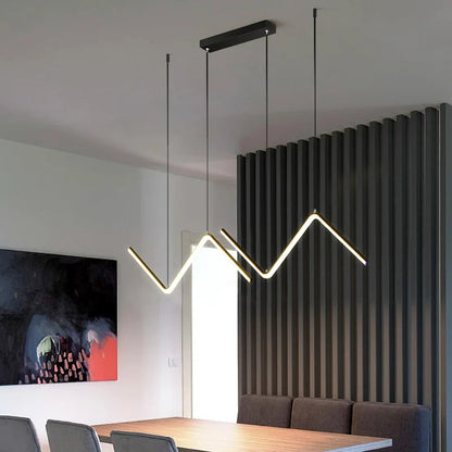 Nordic Iron Art Hanging Lamp Wave Shape