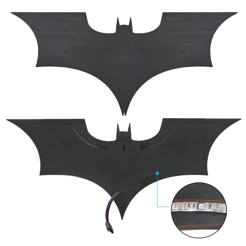 NightWing - 3D RGB Bat Mirror Wall Light with Remote Control