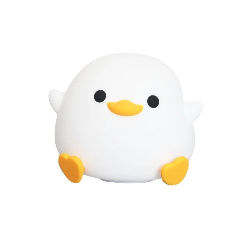 Cute Duck Silicone LED Night Light for Kids