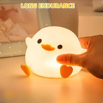 Cute Duck Silicone LED Night Light for Kids