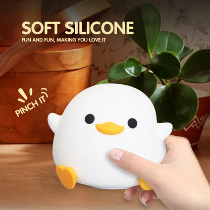 Cute Duck Silicone LED Night Light for Kids
