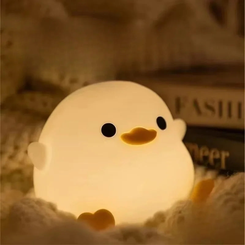 Cute Duck Silicone LED Night Light for Kids