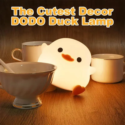 Cute Duck Silicone LED Night Light for Kids