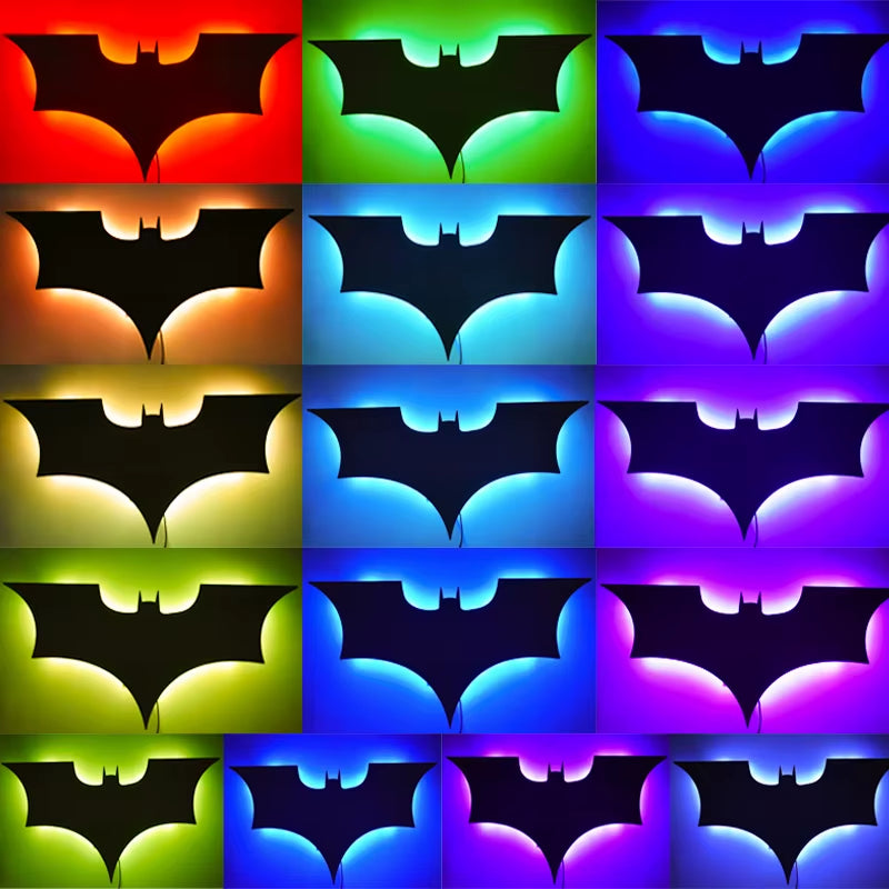 NightWing - 3D RGB Bat Mirror Wall Light with Remote Control